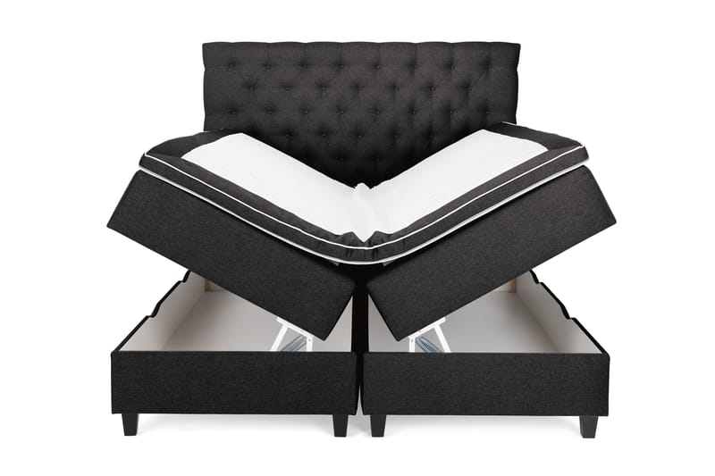 Komplett Sängpaket Boxford Säng med Förvaring 160x200 - Mörkgrå (+Fler val) - Möbler - Säng - Säng med förvaring - Dubbelsäng med förvaring