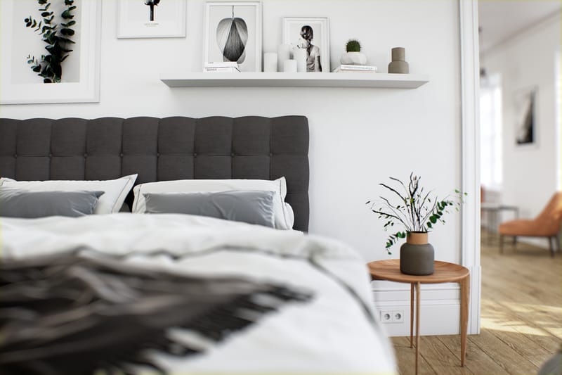 Komplett Sängpaket Boxford Säng med Förvaring 160x200 - Mörkgrå (+Fler val) - Möbler - Säng - Kontinentalsäng