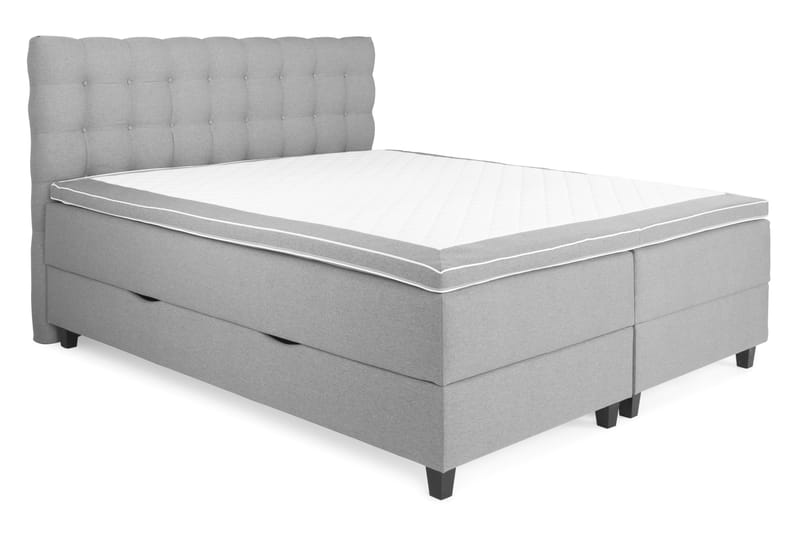 Komplett Sängpaket Boxford Säng med Förvaring 180x200 - Ljusgrå (+Fler val) - Möbler - Säng - Kontinentalsäng