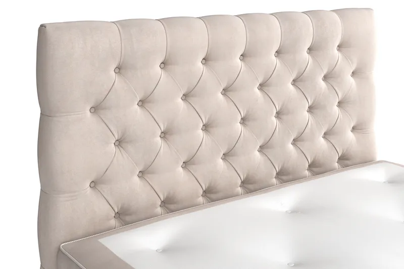 Komplett Sängpaket Celine  120x200 cm - Beige|Sammet - Möbler - Säng - Kontinentalsäng