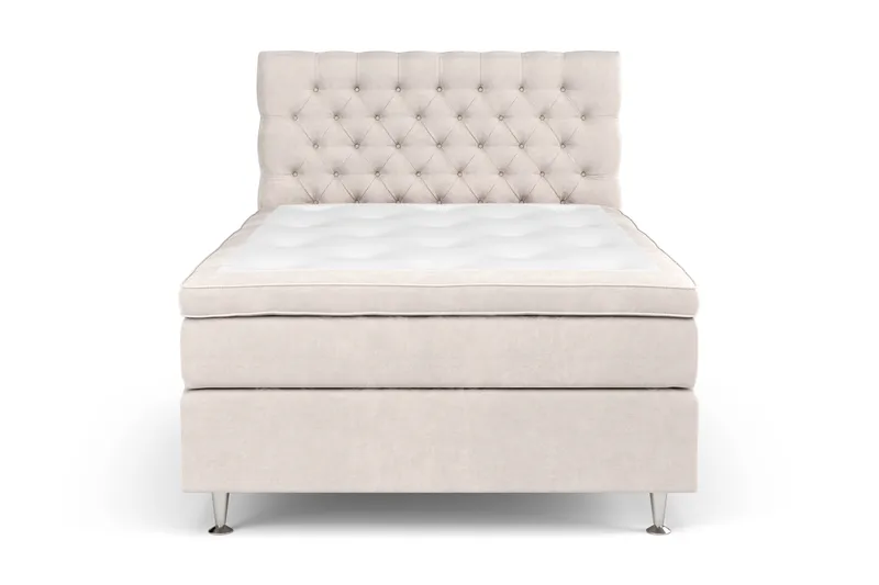Komplett Sängpaket Celine  140x200 cm - Beige|Sammet - Möbler - Säng - Kontinentalsäng