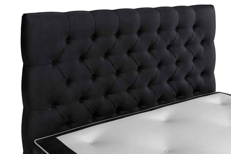 Komplett Sängpaket Celine  140x200 cm - Svart|Sammet - Möbler - Säng - Kontinentalsäng