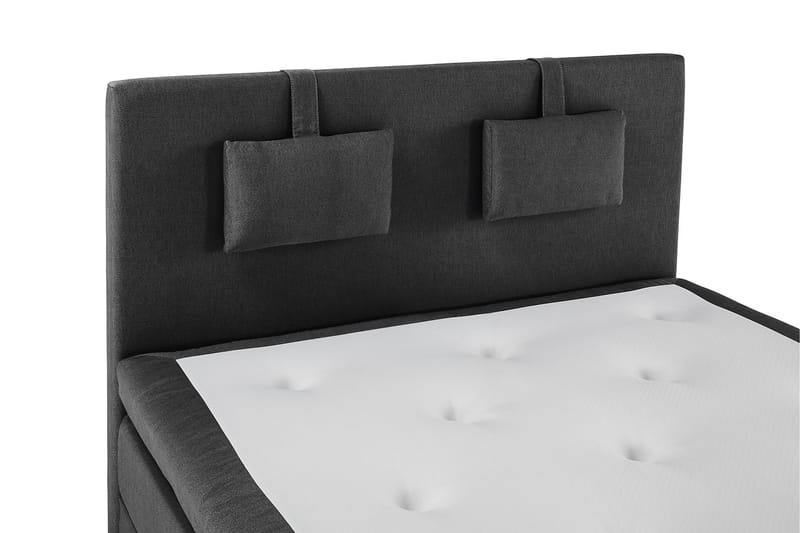 Komplett Sängpaket Chilla 140x200 Latex Slät Sänggavel - Svart|Grå - Möbler - Säng - Kontinentalsäng