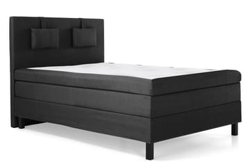 Komplett Sängpaket Chilla 140x200 Latex Slät Sänggavel - Svart|Grå - Möbler - Säng - Kontinentalsäng