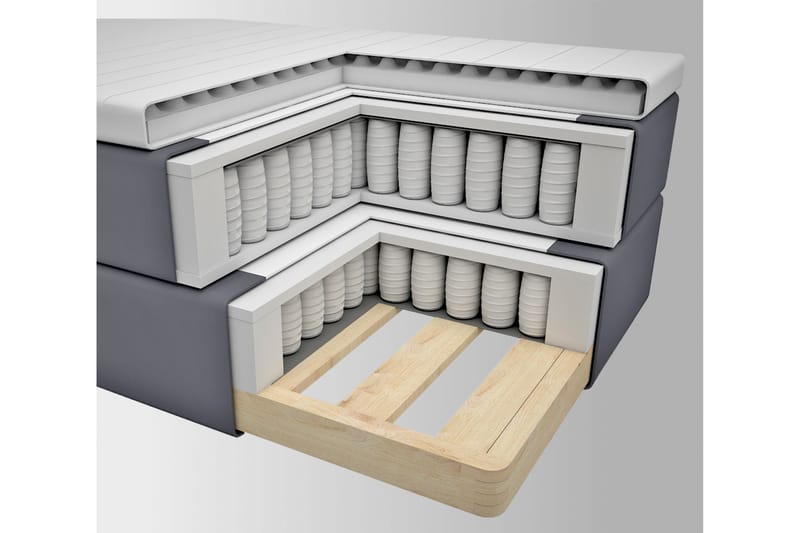 Komplett Sängpaket Choice No 3 120x200 Fast - Blå|Metall - Kontinentalsäng - Komplett sängpaket