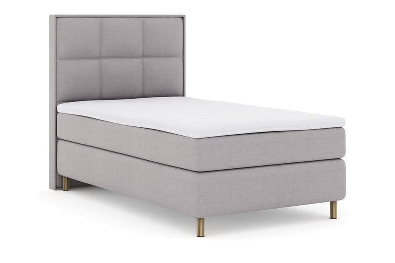 Komplett Sängpaket Choice No 3 120x200 Fast - Ljusgrå|Koppar - Kontinentalsäng - Komplett sängpaket