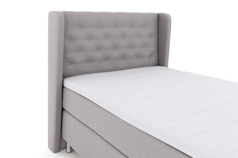 Komplett Sängpaket Choice No 3 120x200 Medium - Ljusgrå|Metall - Kontinentalsäng - Komplett sängpaket