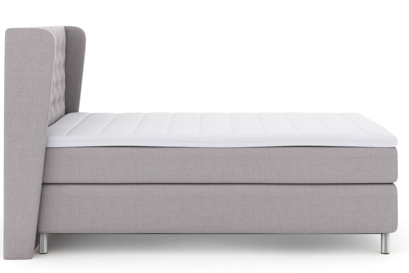 Komplett Sängpaket Choice No 3 120x200 Medium - Ljusgrå|Metall - Kontinentalsäng - Komplett sängpaket