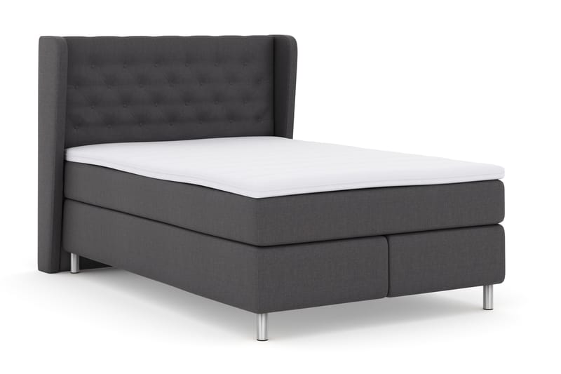 Komplett Sängpaket Choice No 3 140x200 Fast - Mörkgrå|Metall - Möbler - Säng - Kontinentalsäng
