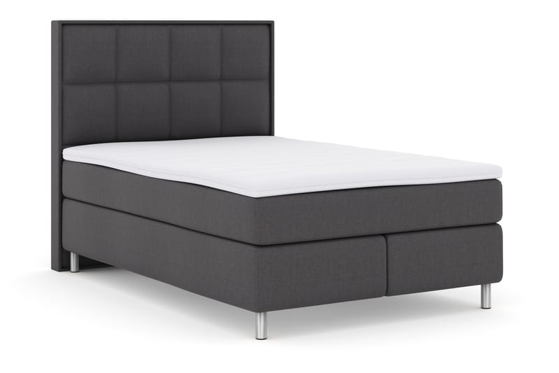 Komplett Sängpaket Choice No 3 140x200 Fast - Mörkgrå|Metall - Kontinentalsäng - Komplett sängpaket
