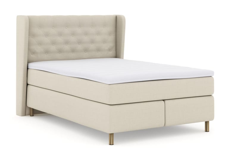 Komplett Sängpaket Choice No 3 140x200 Fast/Medium - Beige|Koppar - Kontinentalsäng - Komplett sängpaket