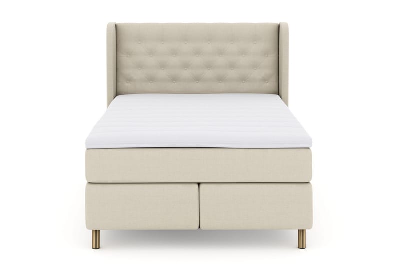 Komplett Sängpaket Choice No 3 140x200 Fast/Medium - Beige|Koppar - Kontinentalsäng - Komplett sängpaket