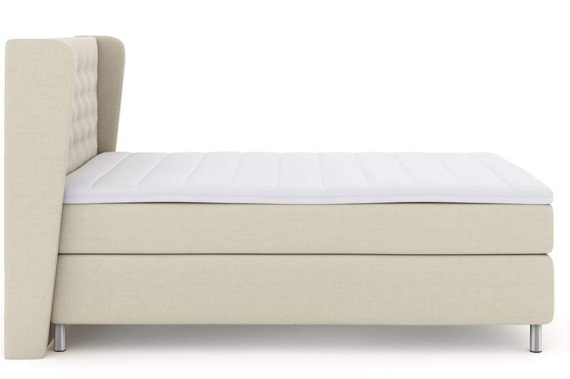 Komplett Sängpaket Choice No 3 140x200 Fast/Medium - Beige|Metall - Kontinentalsäng - Komplett sängpaket