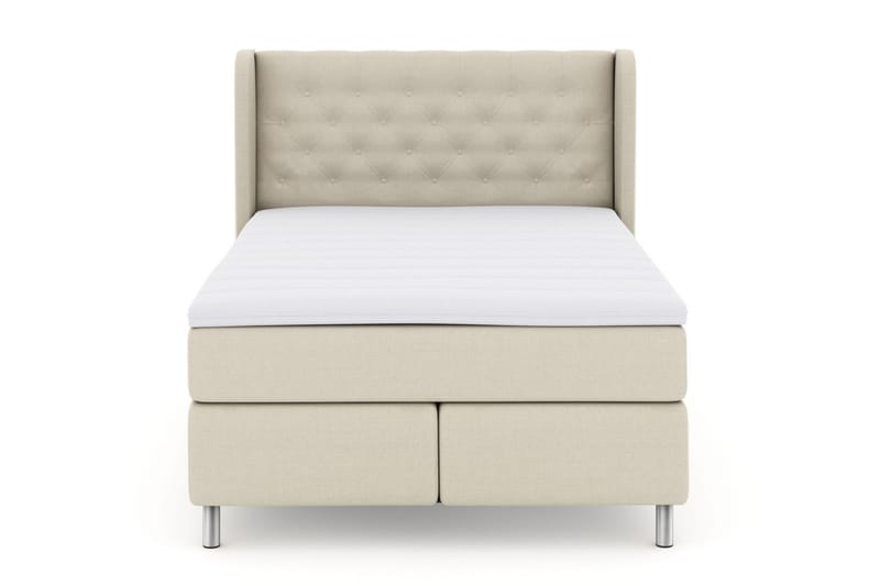 Komplett Sängpaket Choice No 3 140x200 Fast/Medium - Beige|Metall - Kontinentalsäng - Komplett sängpaket