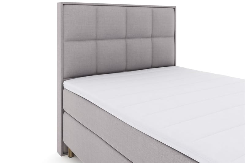 Komplett Sängpaket Choice No 3 140x200 Fast/Medium - Ljusgrå|Koppar - Kontinentalsäng - Komplett sängpaket