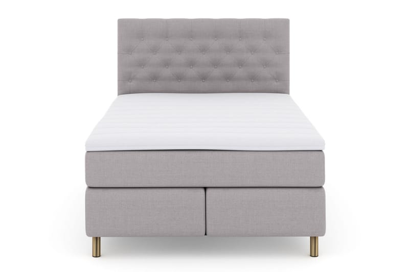 Komplett Sängpaket Choice No 3 140x200 Fast/Medium - Ljusgrå|Koppar - Kontinentalsäng - Komplett sängpaket