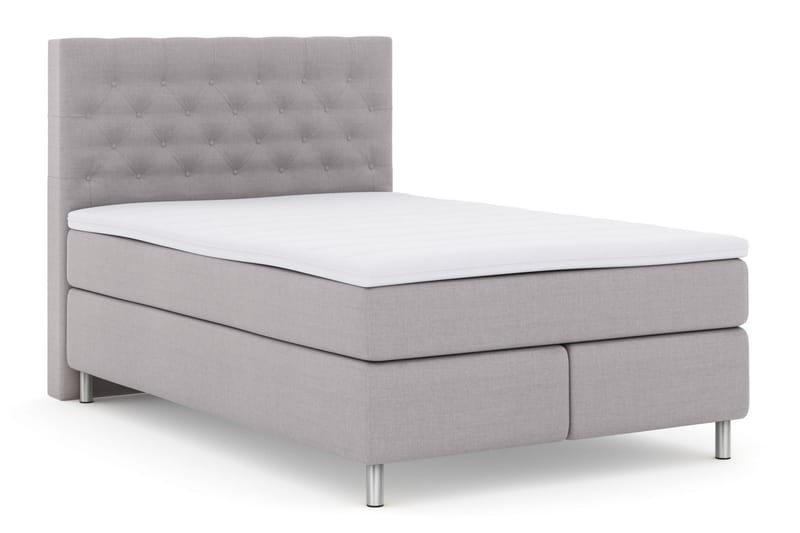 Komplett Sängpaket Choice No 3 140x200 Fast/Medium - Ljusgrå|Metall - Möbler - Säng - Kontinentalsäng