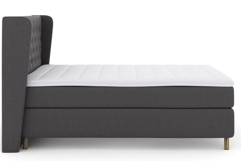 Komplett Sängpaket Choice No 3 140x200 Fast/Medium - Mörkgrå|Koppar - Kontinentalsäng - Komplett sängpaket
