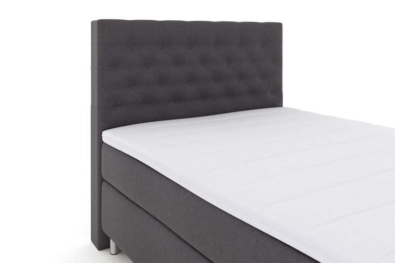 Komplett Sängpaket Choice No 3 140x200 Fast/Medium - Mörkgrå|Metall - Kontinentalsäng - Komplett sängpaket