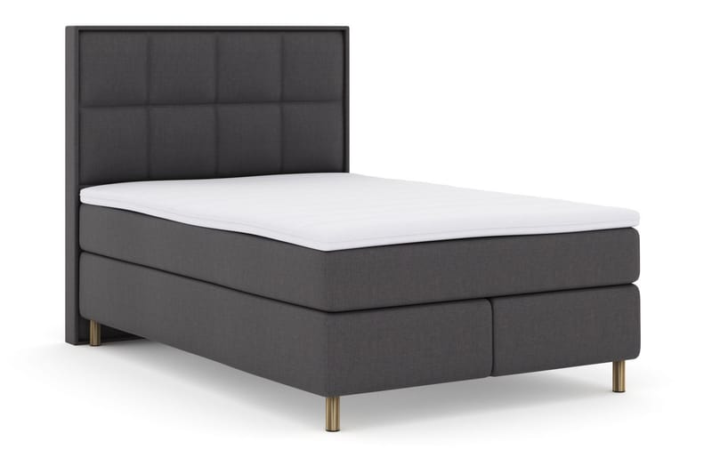 Komplett Sängpaket Choice No 3 140x200 Medium - Mörkgrå|Koppar - Kontinentalsäng - Komplett sängpaket