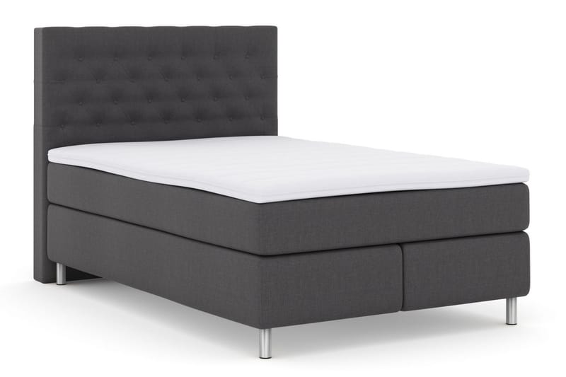 Komplett Sängpaket Choice No 3 140x200 Medium - Mörkgrå|Metall - Kontinentalsäng - Komplett sängpaket