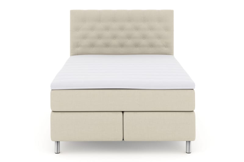 Komplett Sängpaket Choice No 3 160x200 Fast - Beige|Metall - Kontinentalsäng - Dubbelsäng - Komplett sängpaket