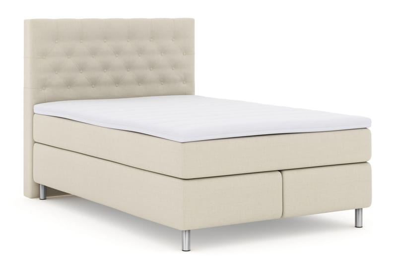 Komplett Sängpaket Choice No 3 160x200 Fast - Beige|Metall - Kontinentalsäng - Dubbelsäng - Komplett sängpaket