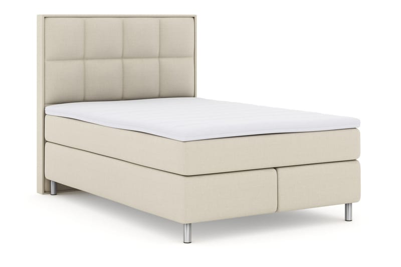 Komplett Sängpaket Choice No 3 160x200 Fast - Beige|Metall - Kontinentalsäng - Dubbelsäng - Komplett sängpaket