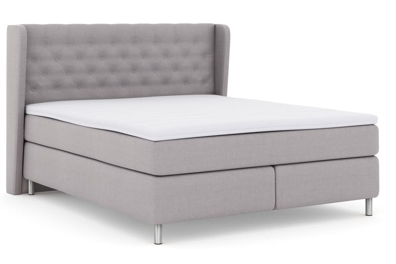 Komplett Sängpaket Choice No 3 160x200 Fast - Ljusgrå|Metall - Möbler - Säng - Kontinentalsäng