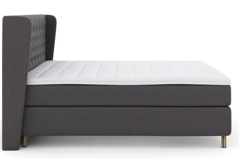 Komplett Sängpaket Choice No 3 160x200 Fast - Mörkgrå|Koppar - Kontinentalsäng - Dubbelsäng - Komplett sängpaket