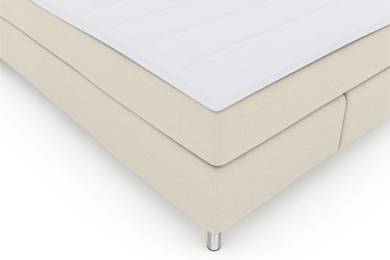 Komplett Sängpaket Choice No 3 160x200 Fast/Medium - Beige|Metall - Kontinentalsäng - Dubbelsäng - Komplett sängpaket