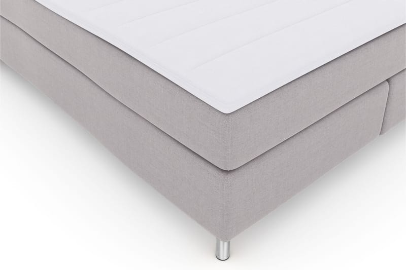 Komplett Sängpaket Choice No 3 160x200 Fast/Medium - Ljusgrå|Metall - Kontinentalsäng - Dubbelsäng - Komplett sängpaket