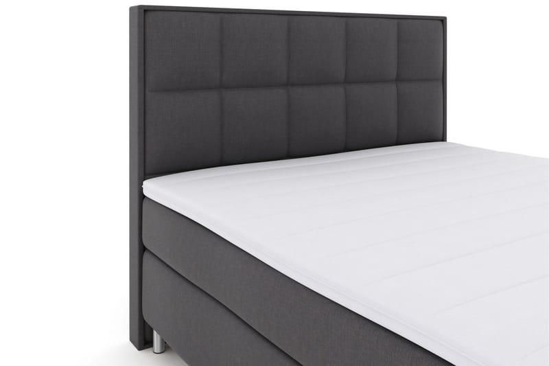 Komplett Sängpaket Choice No 3 160x200 Fast/Medium - Mörkgrå|Metall - Kontinentalsäng - Dubbelsäng - Komplett sängpaket