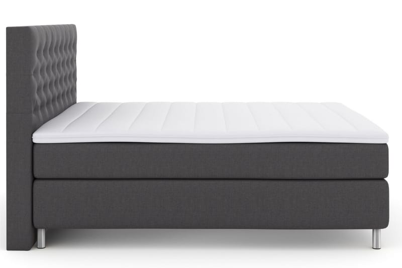 Komplett Sängpaket Choice No 3 160x200 Medium - Mörkgrå|Metall - Kontinentalsäng - Dubbelsäng - Komplett sängpaket