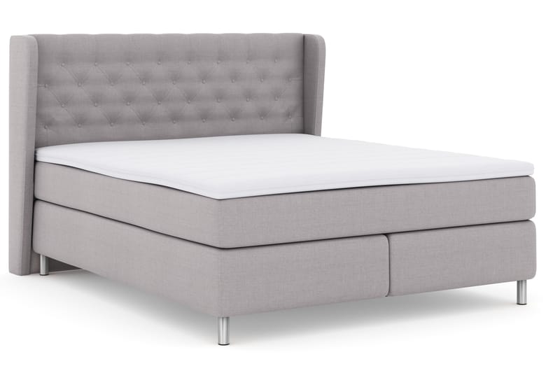 Komplett Sängpaket Choice No 3 180x200 Fast - Ljusgrå|Metall - Möbler - Säng - Kontinentalsäng