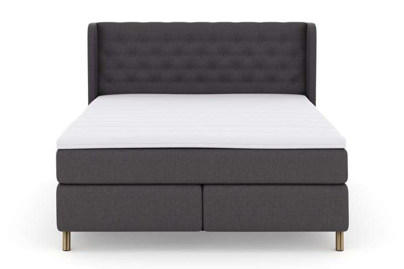 Komplett Sängpaket Choice No 3 180x200 Fast - Mörkgrå|Koppar - Kontinentalsäng - Dubbelsäng - Komplett sängpaket