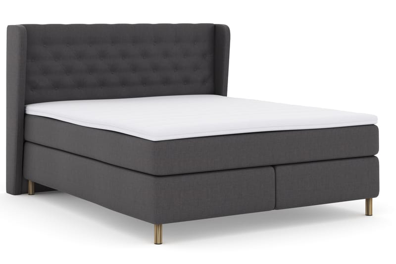 Komplett Sängpaket Choice No 3 180x200 Fast - Mörkgrå|Koppar - Möbler - Säng - Kontinentalsäng