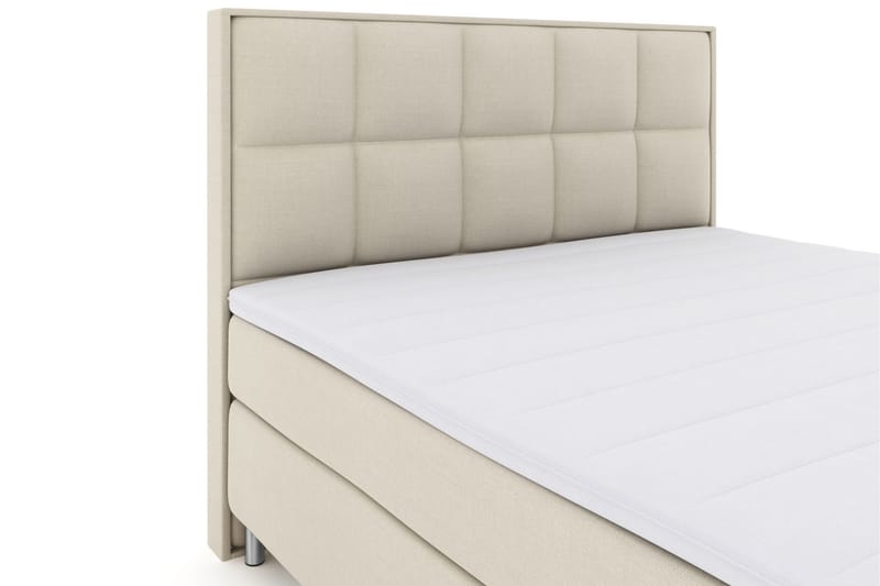 Komplett Sängpaket Choice No 3 180x200 Fast/Medium - Beige|Metall - Kontinentalsäng - Dubbelsäng - Komplett sängpaket