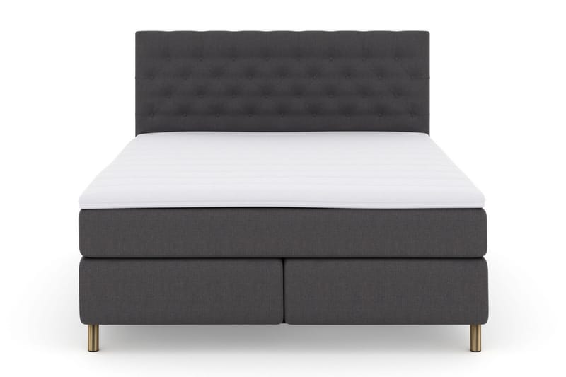 Komplett Sängpaket Choice No 3 180x200 Medium - Mörkgrå|Koppar - Kontinentalsäng - Dubbelsäng - Komplett sängpaket