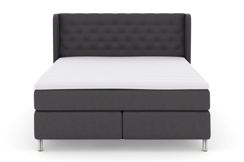 Komplett Sängpaket Choice No 3 180x200 Medium - Mörkgrå|Metall - Kontinentalsäng - Dubbelsäng - Komplett sängpaket