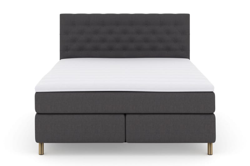 Komplett Sängpaket Choice No 3 210x210 Fast - Mörkgrå|Koppar - Möbler - S�äng - Kontinentalsäng