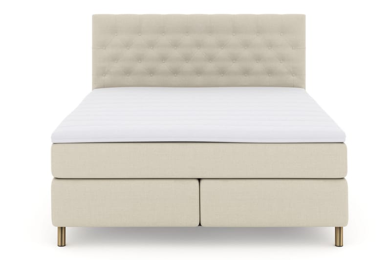 Komplett Sängpaket Choice No 3 210x210 Fast/Medium - Beige|Koppar - Kontinentalsäng - Dubbelsäng - Komplett sängpaket