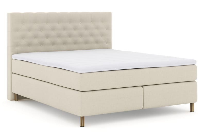 Komplett Sängpaket Choice No 3 210x210 Fast/Medium - Beige|Koppar - Kontinentalsäng - Dubbelsäng - Komplett sängpaket