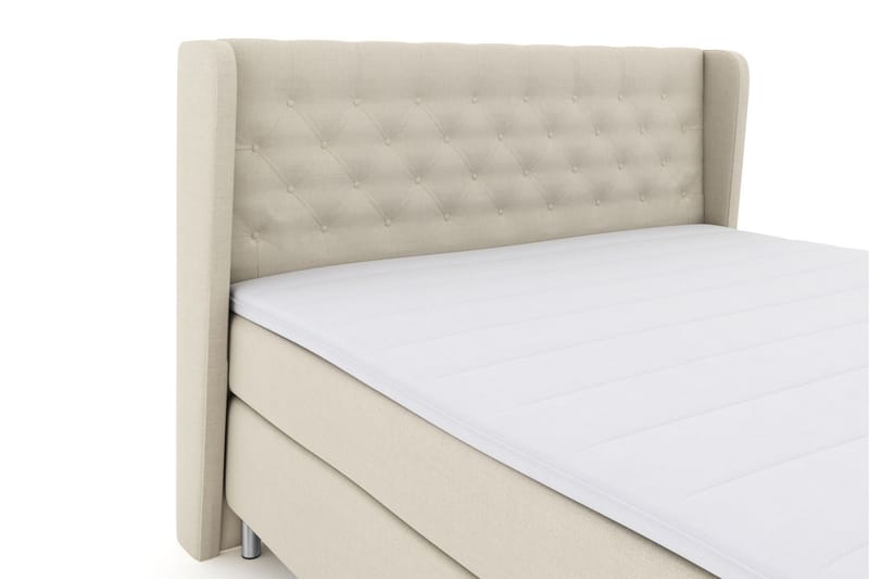 Komplett Sängpaket Choice No 3 210x210 Fast/Medium - Beige|Metall - Kontinentalsäng - Dubbelsäng - Komplett sängpaket