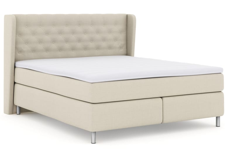 Komplett Sängpaket Choice No 3 210x210 Fast/Medium - Beige|Metall - Kontinentalsäng - Dubbelsäng - Komplett sängpaket