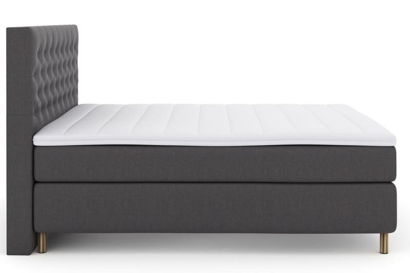 Komplett Sängpaket Choice No 3 210x210 Fast/Medium - Mörkgrå|Koppar - Kontinentalsäng - Dubbelsäng - Komplett sängpaket
