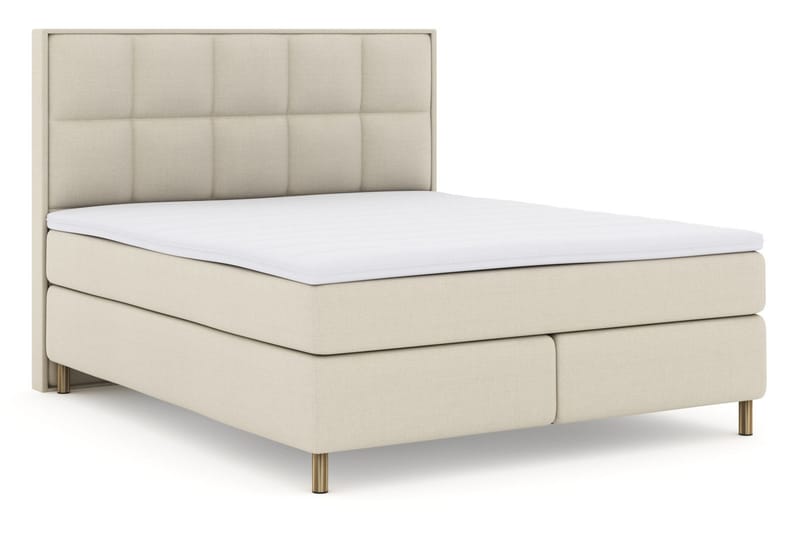 Komplett Sängpaket Choice No 3 210x210 Medium - Beige|Koppar - Kontinentalsäng - Dubbelsäng - Komplett sängpaket