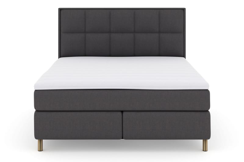 Komplett Sängpaket Choice No 3 210x210 Medium - Mörkgrå|Koppar - Kontinentalsäng - Dubbelsäng - Komplett sängpaket