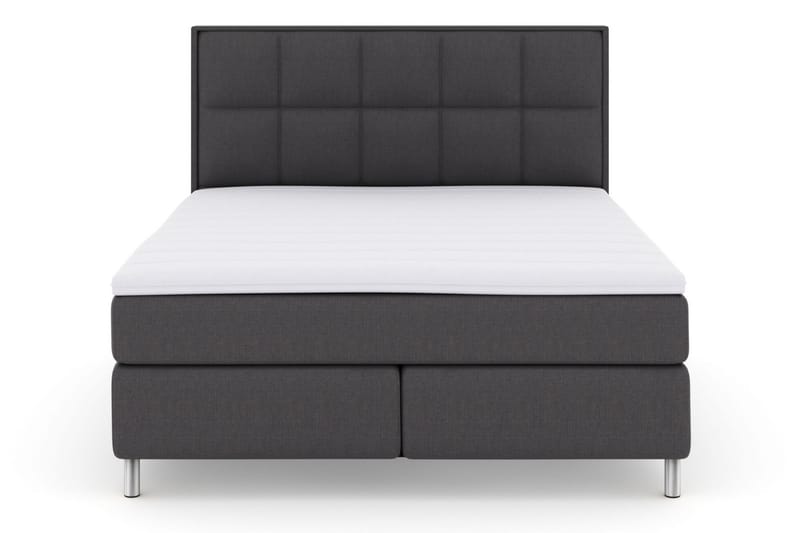 Komplett Sängpaket Choice No 3 210x210 Medium - Mörkgrå|Metall - Kontinentalsäng - Dubbelsäng - Komplett sängpaket
