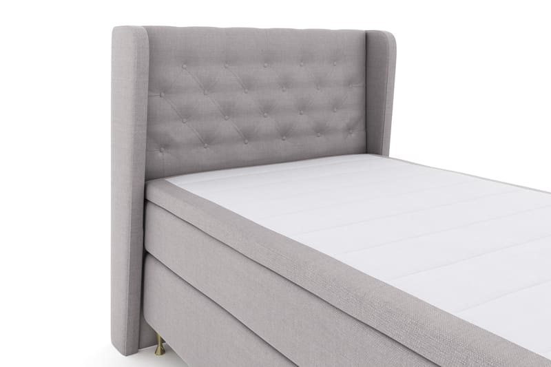 Komplett Sängpaket Choice No 4 120x200 Fast - Ljusgrå|Guld - Möbler - Säng - Kontinentalsäng